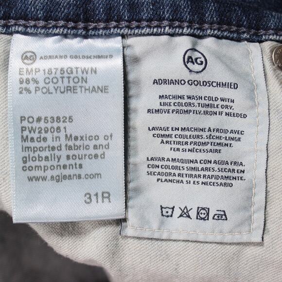 AG Adriano Goldschmied Jeans Womens 31 Blue Mari High Rise Straight - Picture 6 of 11